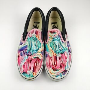 VANS Customs Slip-On Abstract Colorway Men's 10 Streetwear Casual
